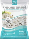 AquaGlobe Vannamei Shrimps HLSO Easy Peeled  26/30 800g | AquaGlobe 开背白虾 (无头有壳) 26/30 800g